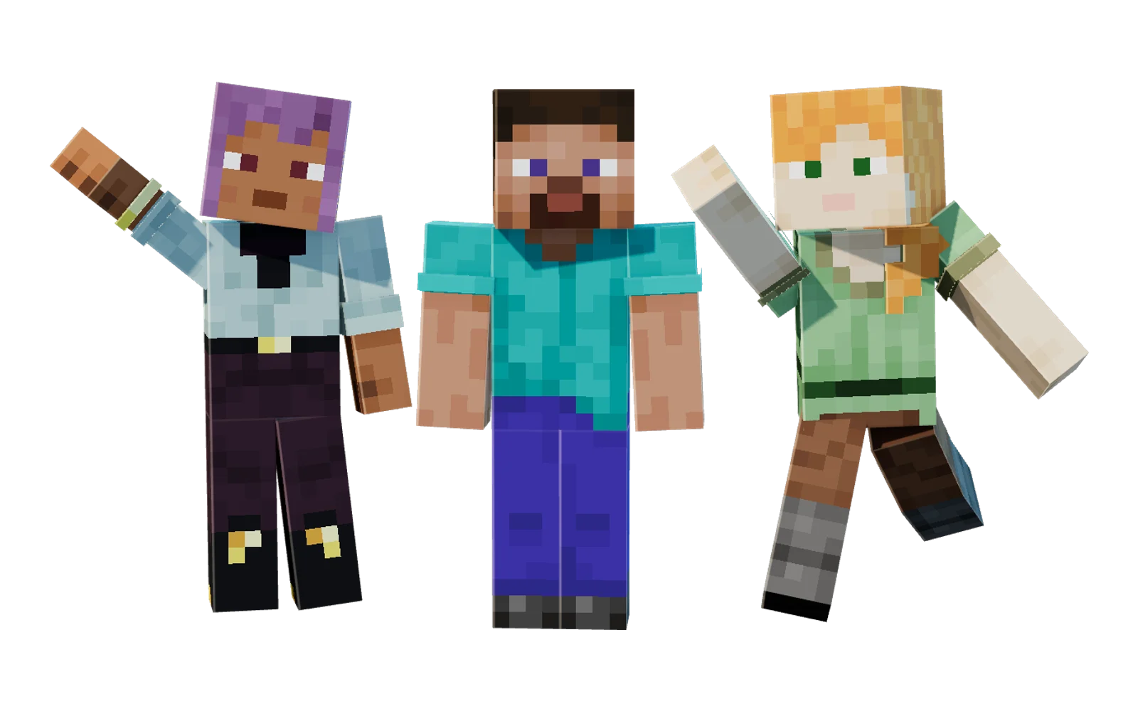 Efe, Steve and Alex together, rendered with cinematic light